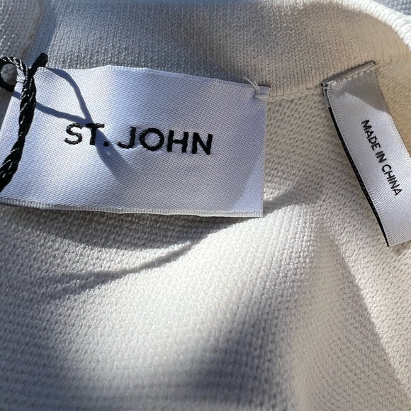 NWT St john dress & jacket suit set midi cream knit - Picture 5 of 10